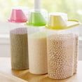 thumbnail image 3 of AMERTEER Cereal Storage Box with Lid Measuring Cup Plastic 1.9/2.5L Food Storage Dispenser for Cereals, 3 of 10