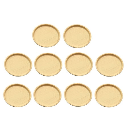 

10pcs Mini Simulation Wood Storage Plates Mini House Storage Plate Mini House Decor