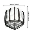 thumbnail image 2 of Shisuyan Bonnets de Perruque Noirs 2 Pcs 11.4X5.9X0.4In Polyester Protection des Cheveux, 2 of 8