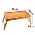 thumbnail image 2 of Mesa de Cama Plegable Mini Mesa Bandeja de Cama de Madera Bandeja de Cama de Servicio, 2 of 10