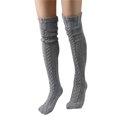 thumbnail image 1 of Seyurigaoka Women Cable Knitted Long Stockings College Style Thigh High Boot Socks Winter Solid Color Over Knee Leg Warmers, 1 of 2