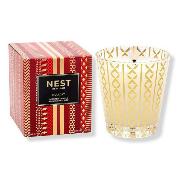 NEST Fragrances Holiday Paraffin Wax Container Candle, Pomegranate