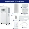 Portable Ac Units Made In Usa 10000 BTU 3-in-1 Portable AC Unit for Rooms up to 450 Sq Ft with 24H