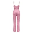 thumbnail image 4 of New Women's Suspender Jumpsuit with Sequined Trousers - High Waist, Wide Leg, Casual Party Outfit, 4 of 4