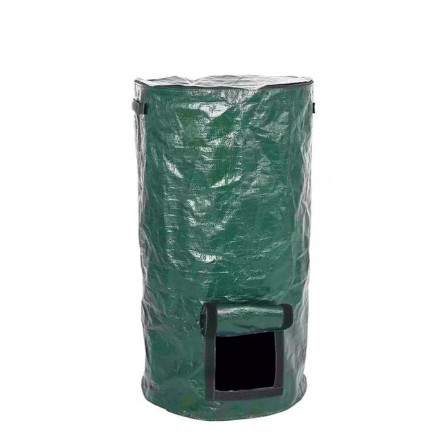 1 compostador de jardín de 15 galones, cuenco biodigestor ecológico, contenedor de compost portátil para residuos de cocina del jardín. Rojo Verde