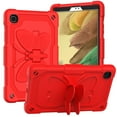 thumbnail image 5 of for Samsung Galaxy Tab A7 Lite 8.7" 2021 SM-T225 / SM-T220 Case for Kids, with Butterfly Wings Kickstand Shoulder Strap Heavy Duty Rugged 2 In 1 Silicone PC Cover, Red, 5 of 8