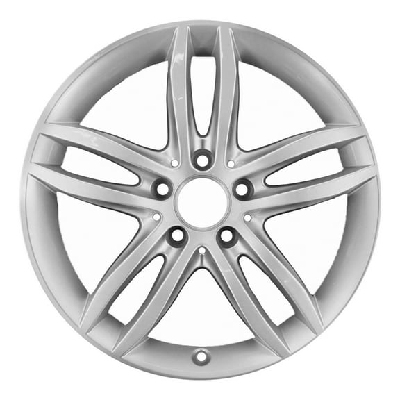 Remanufactured Painted Bright Silver Rear Aluminum Wheel 17 x 8.5 2044017902 fits 2012-2014 Mercedes-Benz C250