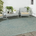thumbnail image 3 of SAFAVIEH Courtyard Clodagh Medallion Indoor/Outdoor Area Rug, Aqua/Grey, 6'7" x 9'6", 3 of 12