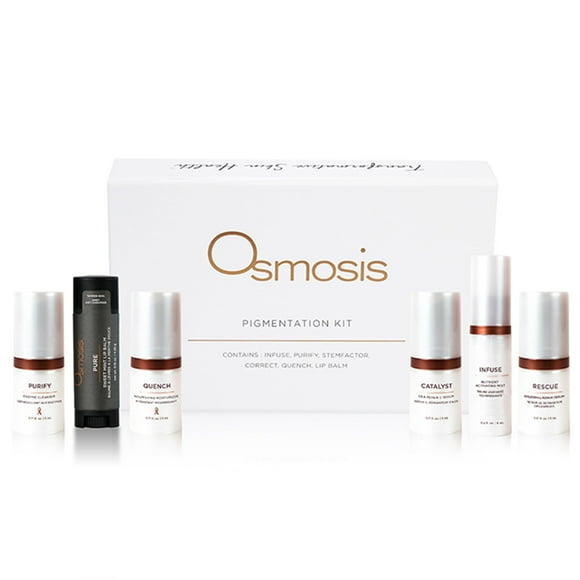 Osmosis Pigmentation Deluxe Kit, 6 Piece Skin Care Regimen, Helps Reduce Appearance of Dark Spots for Even Skin Tone, Travel Size