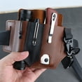 thumbnail image 5 of Handmade Multitool Genuine Leather Sheath EDC Pocket Organizer Tool Holder, 5 of 13