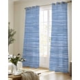 thumbnail image 5 of Blue Pattern Sheer Curtains 84 Inch Length 2 Panels Set for Living Room/Bedroom, Vintage Abstract Minimalist Art Kitchen Curtains Grommet Semi-Sheer Curtains Drapes Voile Window Treatments 42"x84"x2, 5 of 7