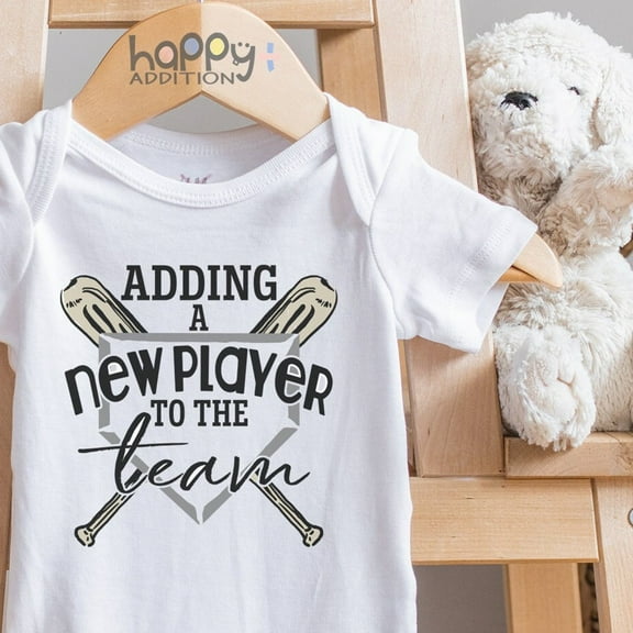 Baby Bodysuit BELLA CANVAS Baseball Baby Announcement, Due Date Bodysuit, Pregnancy Announcement, Pregnancy Reveal, Baseball New Player, Onesie