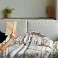 thumbnail image 3 of Ethnic Soft Flannel Fleece Throw Blanket, Traditional Native Man Portrait Illustration Print, Cozy Plush for Indoor and Outdoor Use, 60" x 80", Chocolate White Teal, by Ambesonne, 3 of 5