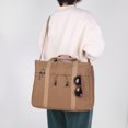 thumbnail image 5 of Yucurem Women Large Capacity Bag Stylish Canvas Bag With Adjustable Strap (Brown L) Tote bag (Brown), 5 of 10