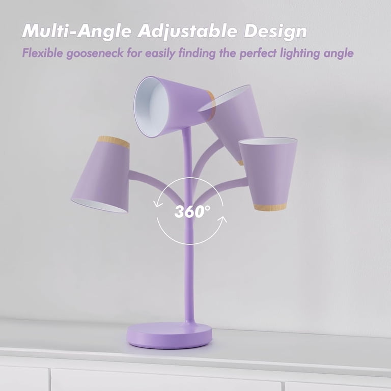 NATYSWAN LED Desk Lamp with Touch Control - Purple photo 6