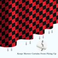 thumbnail image 6 of Red and Black Checkerboard Pattern Shower Curtain 72"x72" ,Bathroom Decorative Shower Curtains Set with 12 Hooks,Modern Waterproof Washable Shower Curtain, 6 of 6