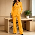 thumbnail image 2 of Gfyviroh 2 Piece Women's Elegant Suit Sets Long Sleeve Blazer Jacket and Long Pants Business Casual Set Button Front Tailored Formal Outfit, 2 of 6