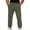 Green, variant on BRGZLK Men's Solid Color Pants Comfy Casual High Elastic Waisted Fake Denim Trousers Athletic Workout Gym Jogger Pants with Pockets