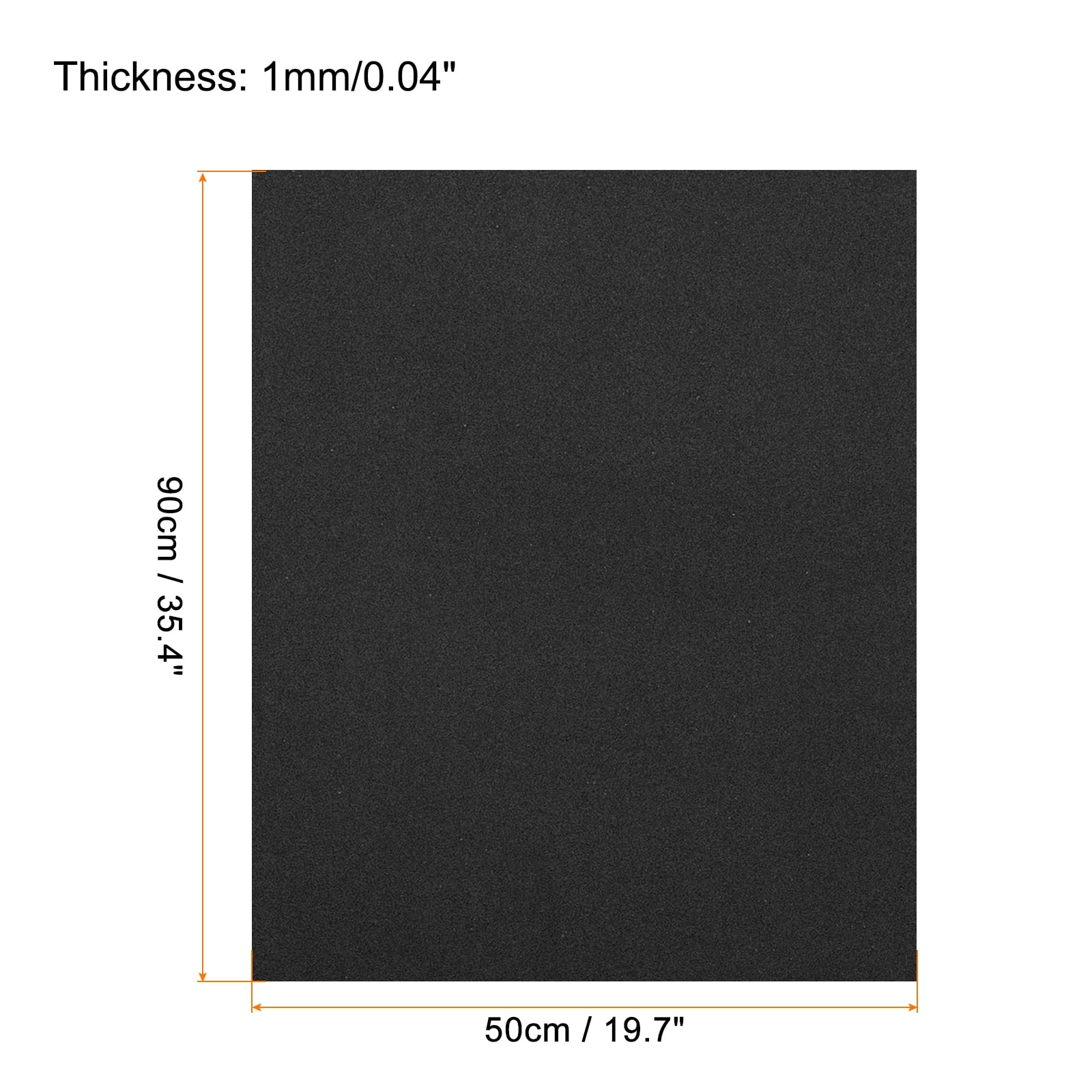 EVA Foam Sheets Black 19.7 Inch x 35.4 Inch 1mm Thick Crafts Foam Pack of 5