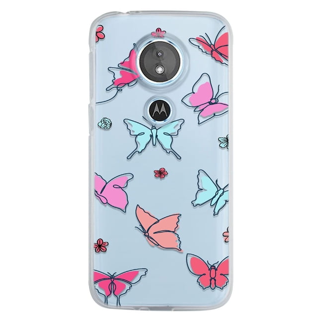 Funda InstaCase para Moto E5 Protector Antigolpes Trazo de Mariposas