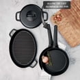 thumbnail image 2 of KORKMAZ Gusto Nonstick Oval Frying Pan with Granite Coating, Aluminum Skillet, 10.23 inch, 2 of 3