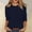 Navy, variant on LINGLANG Womens Tops Trendy 3/4 Length Sleevetops Casual Loose Fit Crewneck T Shirts Cute Solid 3/4 Length Tunic Tops Under $5
