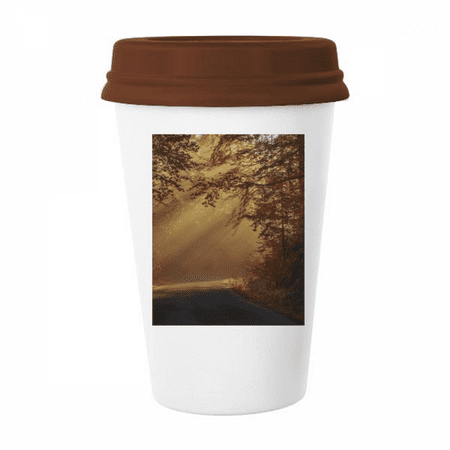 

Fall Forestry Science Nature Scenery Mug Coffee Drinking Glass Pottery Cerac Cup Lid