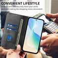 thumbnail image 4 of ELEHOLD Case for Samsung Galaxy A26 5G, RFID Vintage Wallet Phone Case, Magnetic Closure Leather Cover Built-in Stand,Black, 4 of 8