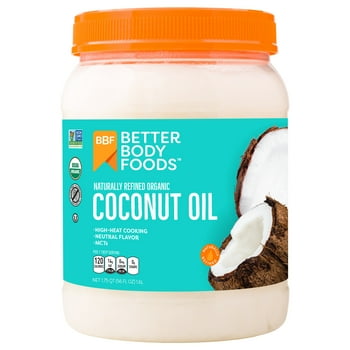 BetterBody Foods Naturally Refined  Coconut Oil, 56 fl oz Jar