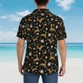 thumbnail image 4 of Sikiie Christmas Cookie Reindeer Print Men's Hawaiian Shirt, Summer Beach Button Pocket Short Sleeve T-Shirt,Large, 4 of 7