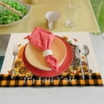 thumbnail image 2 of Harvest Thanksgiving Printed Cotton Linen Fabric Insulation Western Placemat, Thanksgiving Decorative Placemat Linen Strong Table Mat, 2 of 5