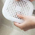 thumbnail image 3 of Zhaomeidaxi 2Pcs Shower Drain Cover,Square Silicone Anti-Clogging Filter Floor Sink Strainer for Kitchen Bathroom Drain, Hair Catcher Flat Silicone Stopper with Suction Cups, 3 of 8