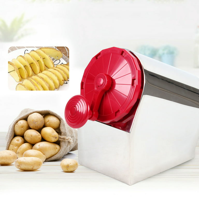Commercial Potato Curly Fry Cutter Crane Stainless Steel Tornado