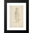 thumbnail image 2 of Francesco Zuccarelli 10x14 Black Modern Framed Museum Art Print Titled - Man Standing in Three-Quarter View Facing Left (1702-88), 2 of 5