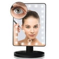 thumbnail image 3 of Schramm® LED make-up mirror BLACK with 10x magnification Make-up mirror with LED Make-up mirror with lighting Standing mirror Cosmetic mirror Bathroom mirror Shaving mirror Cosmetic mirror, 3 of 5