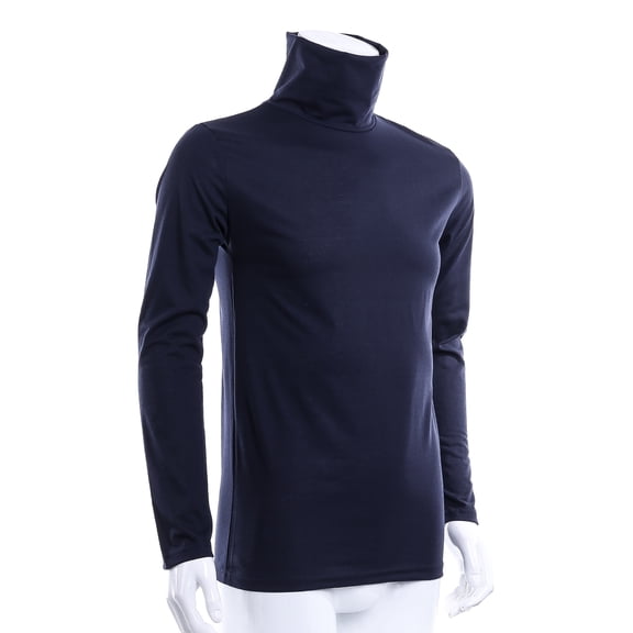 Kiapeise Fashion Mens Thermal Cotton Turtle Roll Neck Skivvy Turtleneck Sweater Stretch Shirt