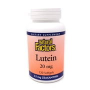 Natural Factors Lutein 20 mg, Antioxidant Support for Healthy Eyes and Skin with Zeaxanthin, 120 Softgels