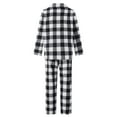 thumbnail image 4 of AceBaby Christmas Family Pajamas Matching Set, Long Sleeve Shirt with Pants Black Plaid Sleepwear Loungewear for Man/Woman/Kid/Dog, 4 of 10