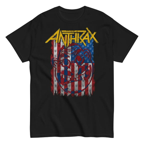 Anthrax - American Flag Unisex T-Shirt - Black - Small