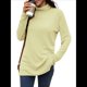 thumbnail image 2 of Camiseta Holgada de Larga con Cuello Alto y Estampado Geométrico de Jacquard para Mujer, Otoño e Invierno. Amarillo S, 2 of 10
