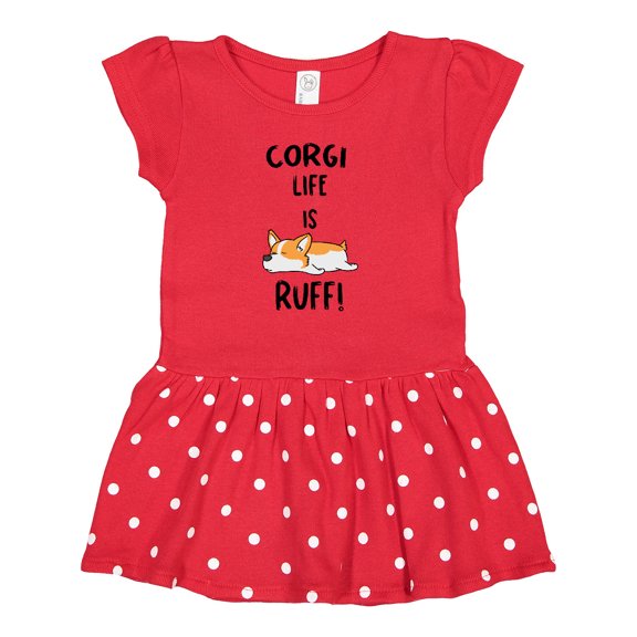 Inktastic Corgi Life is Rough Gift Baby Girl Dress