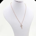 thumbnail image 2 of Rose Gold Plated Initial Faith Cross Necklace with Heart Mustard Seed Christian Jewelry Religious Gifts Y1378 (Rose Gold), 2 of 9