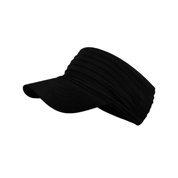 Hats Wide Brim Sun Hats For Women UV Protection Sports Visor For Men Lightweight Packable Stretchy For Running Tennis Black