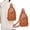 Brown BW, variant on Giunmcul Festival Gift Soft Leather Chest Bag Shoulder Fashion Backpack Vintage Chest Casual Bag Crossbody Bag
