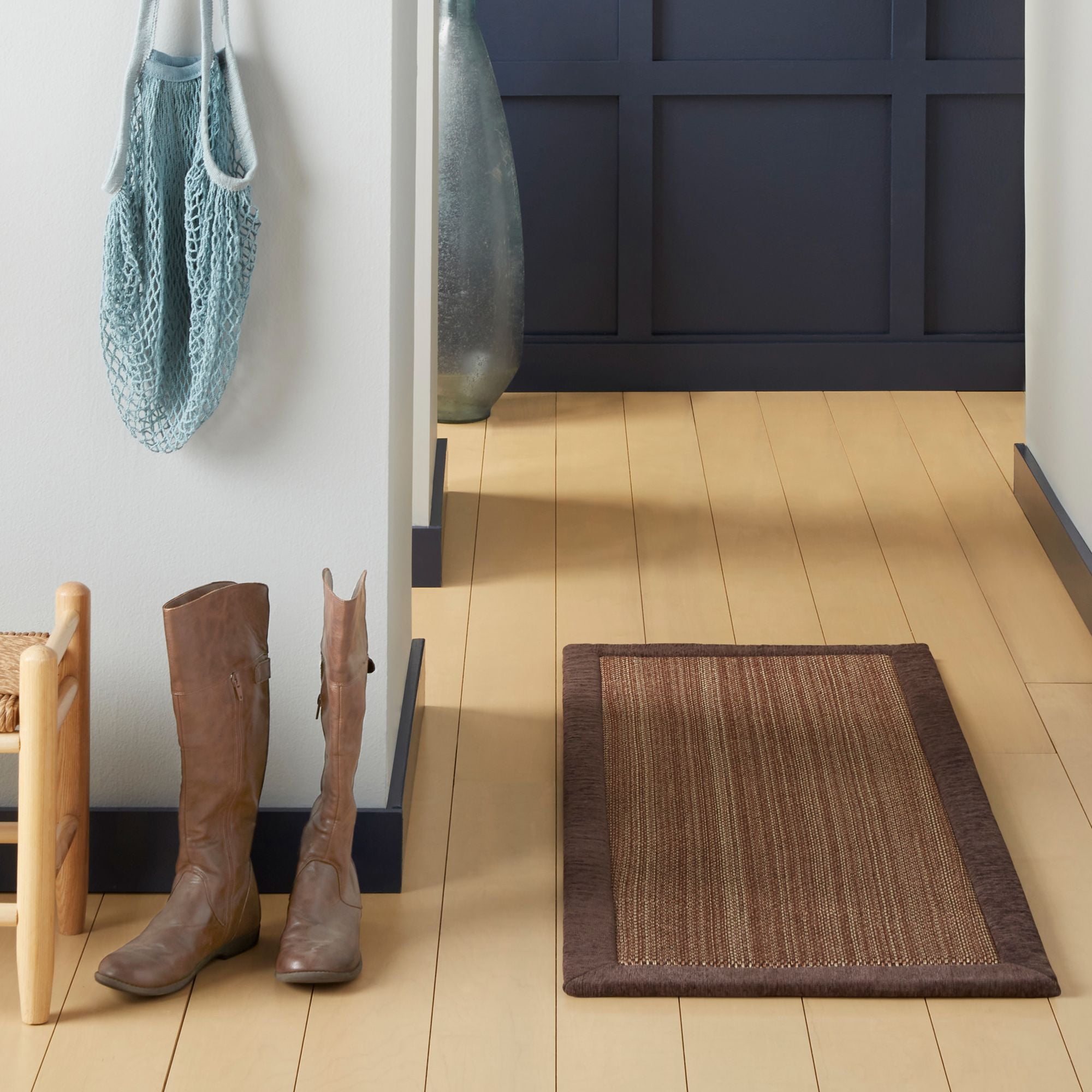 Brookstone Gentle Step Decorative Modern Textured Accent Rug, Brown, 20"x50"