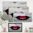 thumbnail image 4 of Designart 'Red Heart In Monochrome Lips' Modern Framed Canvas Wall Art Print, 4 of 5
