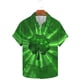 thumbnail image 4 of Ceisia Men's St. Patrick's Day Radial Glow Clover Print Stretch Short Sleeve Shirt Mint Green L Gifts, 4 of 5