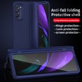 thumbnail image 3 of Case for Samsung Galaxy Z Fold 2 5G, Z Fold 2 Cover with Screen Protector Film, Drop Proof Anti-Fall Non-Slip Light Full-Body Protection Cover for Samsung Z Fold 2 5G Phone, Black, 3 of 7