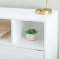 thumbnail image 6 of Linon Sway Bookcase 3 Open Shelves 2 Sliding Door Panels in White, 6 of 12