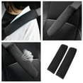 thumbnail image 2 of 2 Pack Universal Soft and Comfortable Car Seat Belt Pads Harness Pads Pram Strap Covers Backpack Shoulder Pad Automotive Seat Belt Cushion Pad Cover for Kids and Adults - Black, 2 of 9